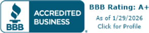 BBB Accredited Business | BBB Rating: A+ As Of 1/29/2026 | Click For Profile